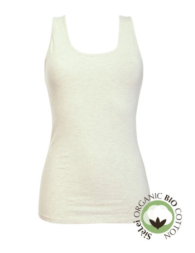 Хлопковая майка широкие бретели Sielei NATURAL COTTON 1438 ecru melange, Цвет: ecru melange, Размеры: M, изображение 3