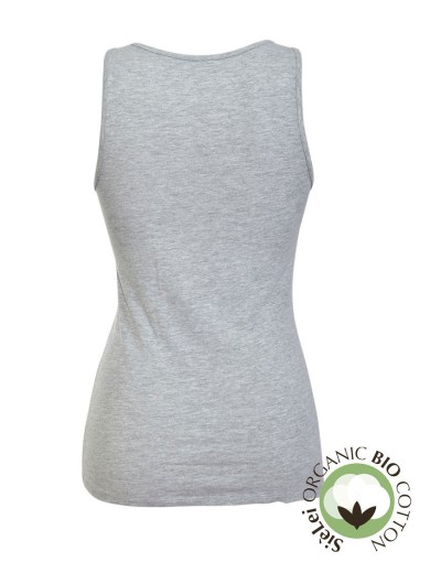 Хлопковая майка широкие бретели Sielei NATURAL COTTON 1438 grigio melange, Цвет: grigio melange, Размеры: M, изображение 4