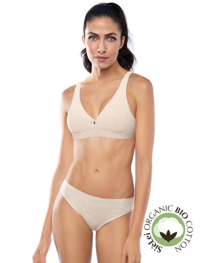 Хлопковые трусы слипы Sielei NATURAL COTTON 1445 ecru melange, Цвет: ecru melange, Размеры: S, изображение 4