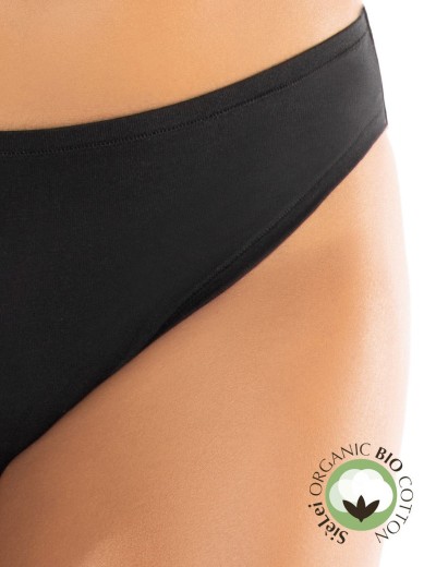 Хлопковые трусы слипы Sielei NATURAL COTTON 1445 nero, Цвет: nero (черный), Размеры: 3XL, изображение 4