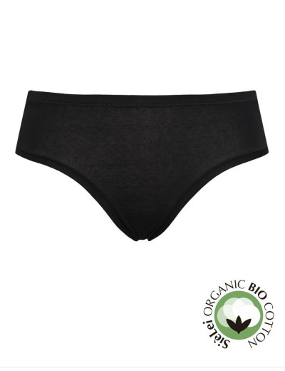 Хлопковые слипы-миди Sielei NATURAL COTTON 1449 nero, Цвет: nero (черный), Размеры: 2XL, изображение 3