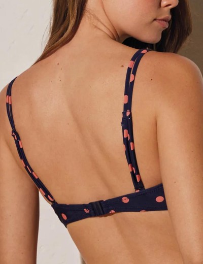 Пляжный бюст в горох Ysabel Mora 82288 синий/персиковый, Цвет: синий/персиковый, Размеры: 85D, изображение 2