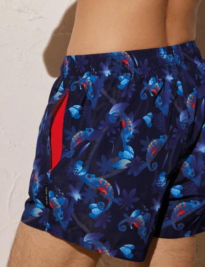 Мужские пляжные шорты Ysabel Mora 90114, Цвет: темно-синий/красный, Размеры: M, изображение 3