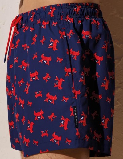 Мужские пляжные шорты Ysabel Mora 90121, Цвет: темно-синий/красный, Размеры: M, изображение 3