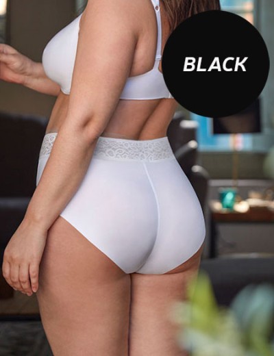 Сверхэластичные трусы Janira FLEXIE ADAPT 1030589 BRAGA QUEEN LACE black, Цвет: black (черный), Размеры: XL/2XL/3XL, изображение 2