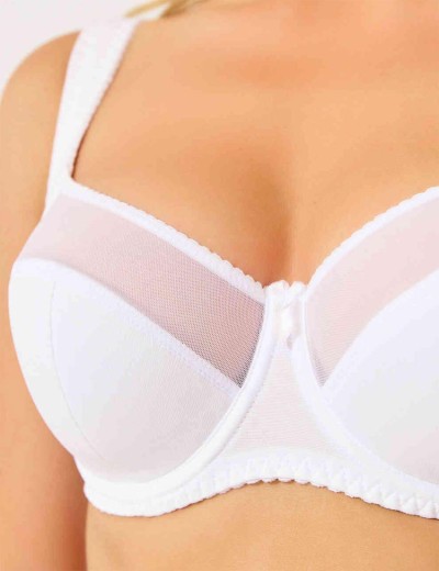 Бюстгальтер полумягкий с подкроем Lina A 6016 белый, Цвет: белый, Размеры: 80D, изображение 5