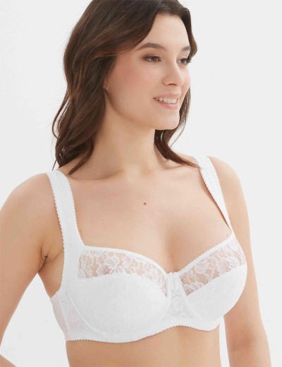 Бюстгальтер полумягкий с подкроем Lina A 6018 белый, Цвет: белый, Размеры: 75D, изображение 5