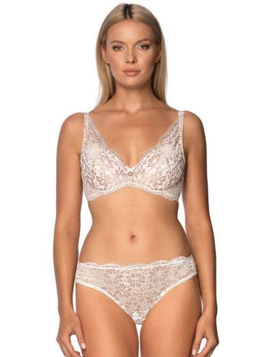 Кружевные бразилиана Nipplex LARA BRAZYLIANY экрю, Цвет: экрю+телесный, Размеры: L, изображение 2