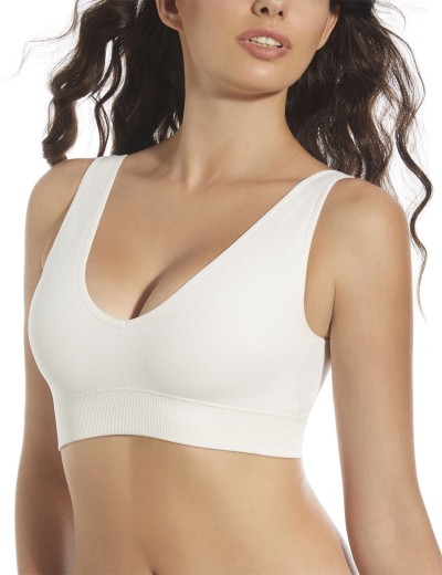 Бесшовный бюстгальтер топ Selene LETIANA слоновая кость, Цвет: слоновая кость, Размеры: M, изображение 3