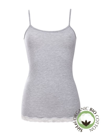 Хлопковая майка-топ Sielei NATURAL COTTON 1432 grigio melange, Цвет: grigio melange, Размеры: XL, изображение 4