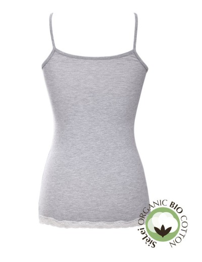 Хлопковая майка-топ Sielei NATURAL COTTON 1432 grigio melange, Цвет: grigio melange, Размеры: XL, изображение 5