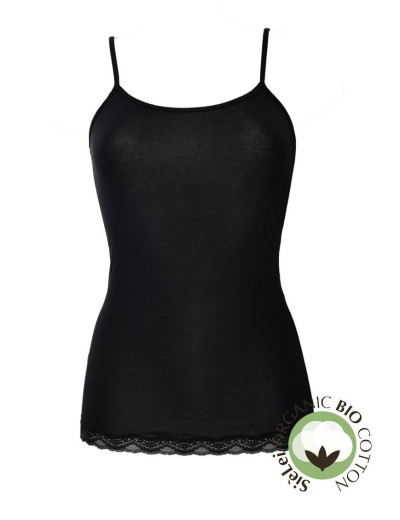 Хлопковая майка-топ Sielei NATURAL COTTON 1432 nero, Цвет: nero (черный), Размеры: M, изображение 3