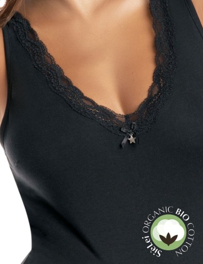 Боди хлопковое Sielei NATURAL COTTON 1448 nero, Цвет: nero (черный), Размеры: XS, изображение 4