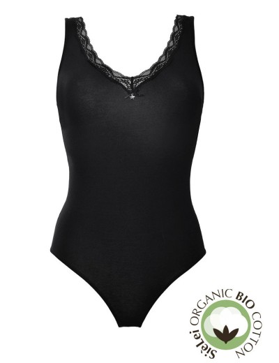 Боди хлопковое Sielei NATURAL COTTON 1448 nero, Цвет: nero (черный), Размеры: XS, изображение 5