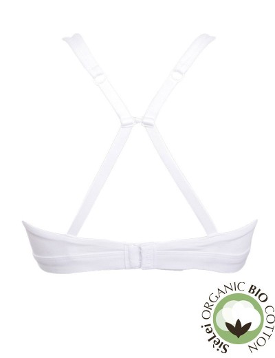 Хлопковый бралетт без косточек Sielei NATURAL COTTON 1454 bianco, Цвет: bianco (белый), Размеры: 80B, изображение 4