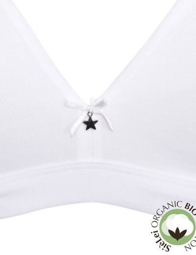 Хлопковый бралетт без косточек Sielei NATURAL COTTON 1454 bianco, Цвет: bianco (белый), Размеры: 80B, изображение 5