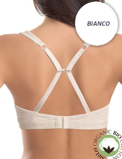 Хлопковый бралетт без косточек Sielei NATURAL COTTON 1454 bianco, Цвет: bianco (белый), Размеры: 80B, изображение 2