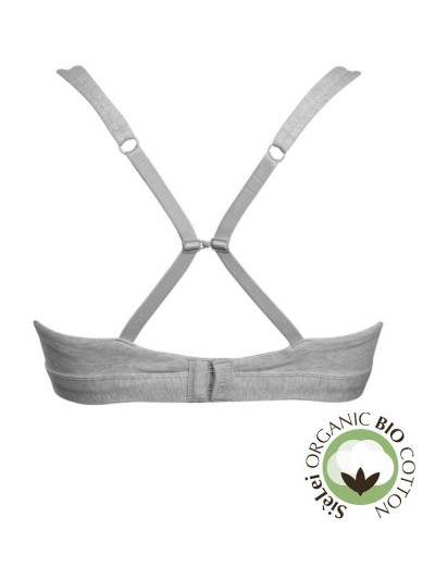 Хлопковый бралетт без косточек Sielei NATURAL COTTON 1454 grigio melange, Цвет: grigio melange, Размеры: 75B, изображение 4