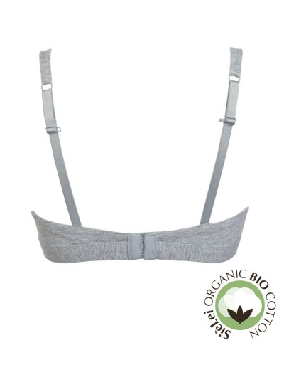 Хлопковый бралетт без косточек Sielei NATURAL COTTON 1454 grigio melange, Цвет: grigio melange, Размеры: 75B, изображение 5