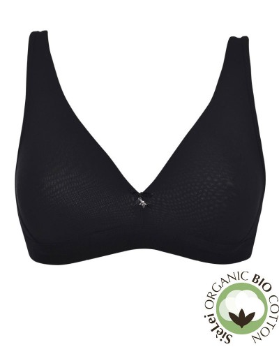 Хлопковый бралетт без косточек Sielei NATURAL COTTON 1454 nero, Цвет: nero (черный), Размеры: 80B, изображение 3