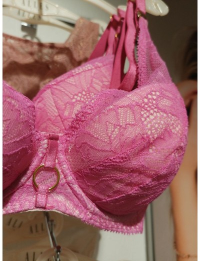 Бюстгальтер балконет пуш-ап Alles ARUBA P-UP, Цвет: розовый, Размеры: 75F, изображение 2