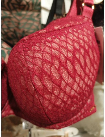 Бюстгальтер полумягкий Alles CHIANTI PU, Цвет: малиновый, Размеры: 75F, изображение 5