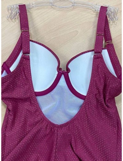 Слитный купальник с формованной чашкой Sielei LX50 sangria, Цвет: sangria (сангрия), Размеры: 75C, изображение 6