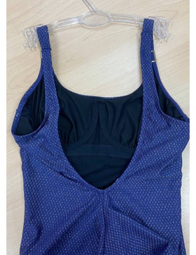 Синий закрытый купальник Sielei LX51 blu, Цвет: blu (синий), Размеры: 75C, изображение 6