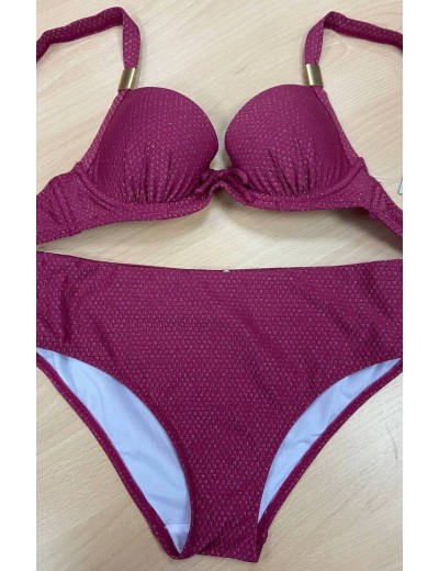 Бордовый купальник формовка слип Sielei LX89 sangria, Цвет: sangria (сангрия), Размеры: 75D, изображение 3