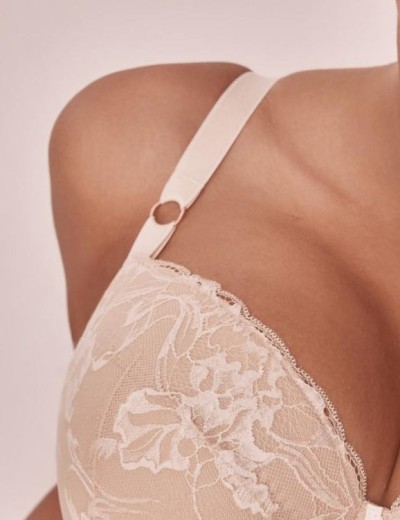 Кружевной бюстгальтер с поролоном Alles SUBLIME U/W beige, Цвет: бежевый, Размеры: 65E, изображение 4