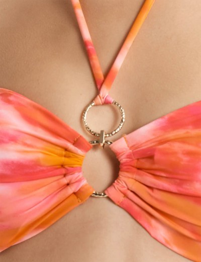 Верх купальника бандо Esotiq VENICE 40697, Цвет: оранжевый, Размеры: 75D/80C, изображение 5