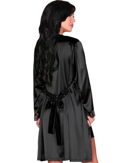 Атласный пеньюар LIVIA CORSETTI LC 90367 NATASHA SZLAFROK, Цвет: черный, Размеры: S/M, изображение 2 Атласный пеньюар LIVIA CORSETTI LC 90367 NATASHA SZLAFROK, Цвет: черный, Размеры: S/M, изображение 2