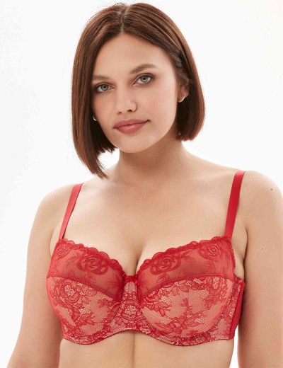 Бюстгальтер полумягкий Milavitsa 116182 рубин/нюд, Цвет: рубин/нюд, Размеры: 95C, изображение 3