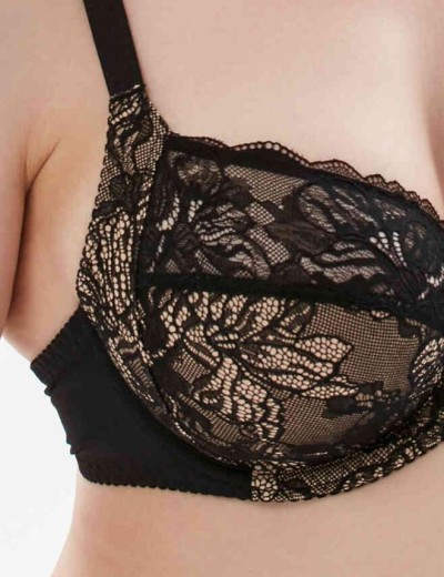 Бюстгальтер мягкий с подкроем Milavitsa 124960 черный с нюдом, Цвет: черный с нюдом, Размеры: 75F, изображение 5