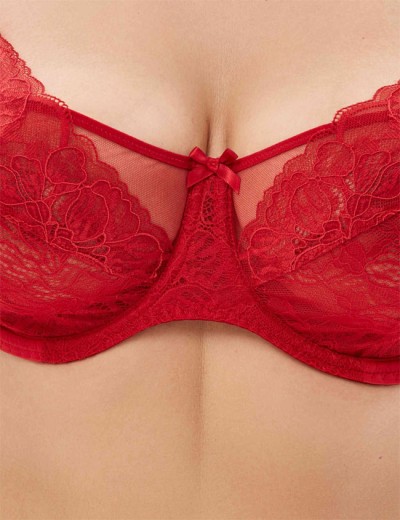 Бюстгальтер мягкая чашка балконет Milavitsa 124970 рубин, Цвет: рубин, Размеры: 85B, изображение 5