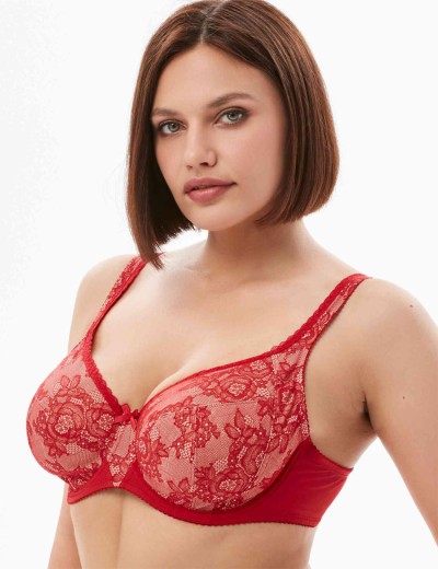 Бюстгальтер мягкий Milavitsa 128000 рубин/нюд, Цвет: рубин/нюд, Размеры: 80C, изображение 4