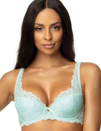 Бюстгальтер балконет тюльпан MAT CARMELA seledyn M-053-22, Цвет: аквамарин, Размеры: 70D, изображение 3