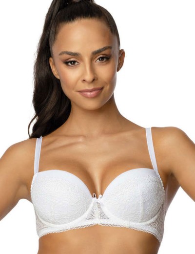 Бюстгальтер балконет с пуш-ап MAT PATRICE bialy M-0199-11, Цвет: белый, Размеры: 75F, изображение 2