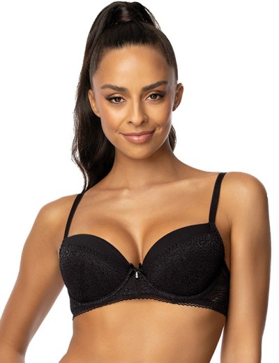 Бюстгальтер балконет с пуш-ап MAT PATRICE czarny M-0199-11, Цвет: черный, Размеры: 70G, изображение 3