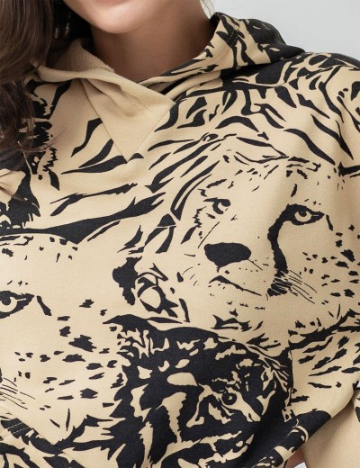 Толстовка худи Mia-Amore LEO 5008 песочный, Цвет: песочный, Размеры: XL, изображение 4