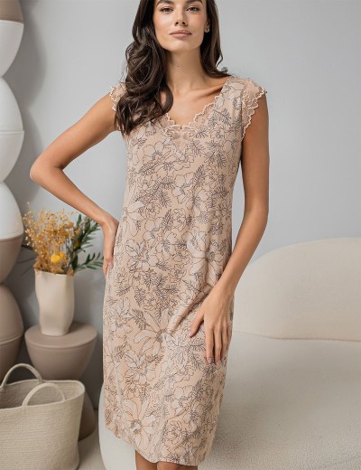 Женская сорочка вискоза Mia-Amore NELLY 1941, Цвет: бежевый, Размеры: 3XL, изображение 4