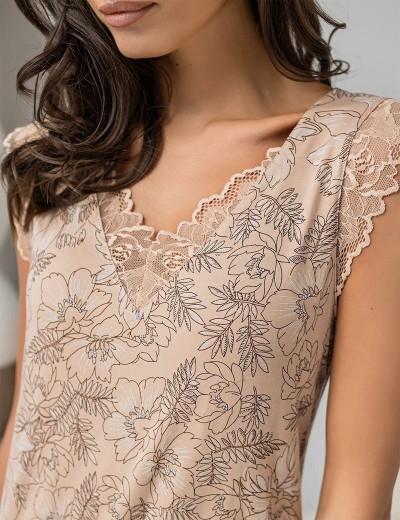 Женская сорочка вискоза Mia-Amore NELLY 1941, Цвет: бежевый, Размеры: 3XL, изображение 3