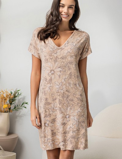 Платье домашнее Mia-Amore NELLY 1947, Цвет: бежевый, Размеры: 2XL/3XL, изображение 3