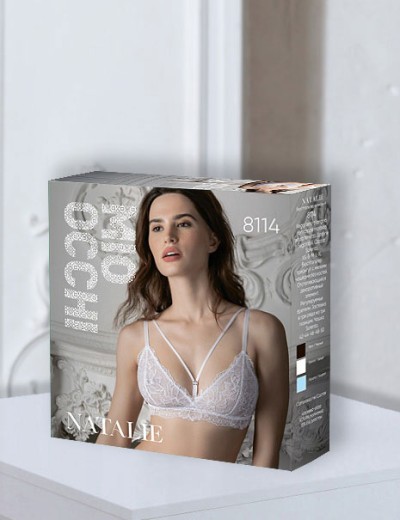 Кружевной бюстгальтер без косточек Mioocchi NATALIE 8114 bianco, Цвет: bianco (белый), Размеры: XL, изображение 8