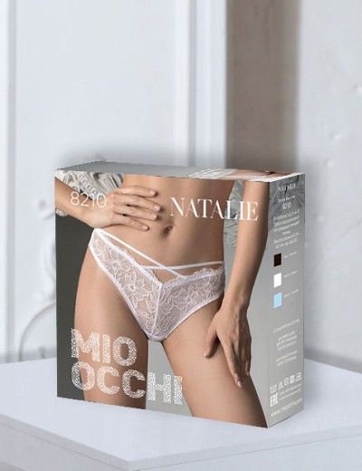 Кружевные трусики бразилиана Mioocchi NATALIE 8210 nero, Цвет: nero (черный), Размеры: S, изображение 4