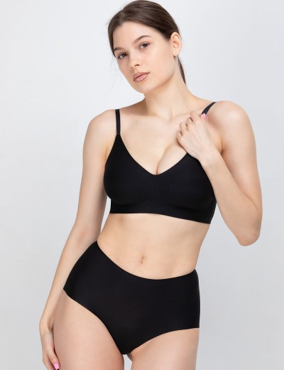 Мягкий бесшовный бюстгальтер Opium B-36 черный, Цвет: черный, Размеры: XL, изображение 4