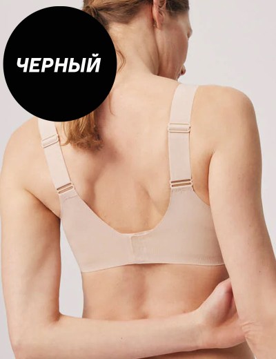 Гладкий бюстгальтер без косточек Ysabel Mora 10059 BASIC черный, Цвет: черный, Размеры: M, изображение 2 Гладкий бюстгальтер без косточек Ysabel Mora 10059 BASIC черный, Цвет: черный, Размеры: M, изображение 2