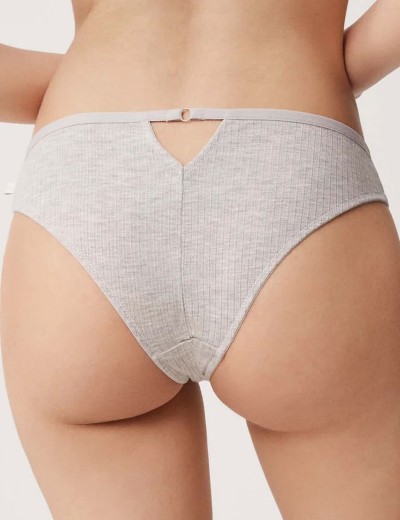 Трусы бразилиана в рубчик Ysabel Mora 10573 LINGERIE серый, Цвет: серый, Размеры: M, изображение 2