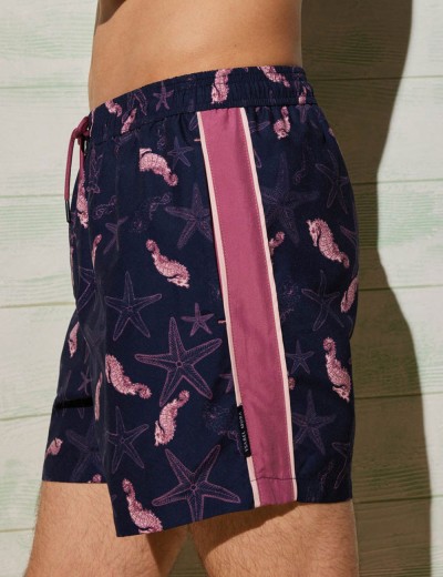 Мужские пляжные шорты Ysabel Mora 90091, Цвет: фиолетовый/вишневый, Размеры: L, изображение 3