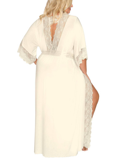 Длинный пеньюар Akcent 505 экрю, Цвет: экрю, Размеры: L, изображение 2